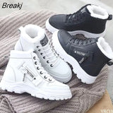 Ladies Shoes Lace up Women Sneakers Snow Ankle Boots Waterproof Warm Platform Botas woman footwear botas de