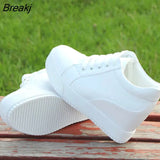 White Hidden Wedge Heels sneakers Casual Shoes Woman high Platform Shoes Women's High heels wedges Shoes For