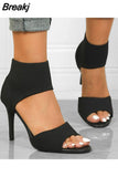 Brand New 2023 Summer Spring Female Ankle Strap Pumps Thin Heels Pointed Toe Office Ladies Sandal Elegant Party