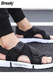 Men shoes Gladiator Men's Sandals Roman Men Shoes Summer Flip Flops Gray Black Flat Sandals Large Size