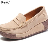 Sneakers for Women Fashion Platform Korean Version Rocking Shoes Female Slip on Casual Flat Warm Loafers Retro Mon