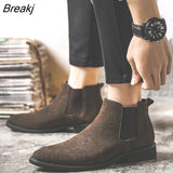 Boots Men Suede Leather Decent Men Ankle Boots Original Male Short Casual Shoes British Style Winter Spring