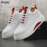 in Men Casual Sneakers Platform White Shoes Leisure Male Sneakers Non-slip Men's Vulcanized Shoes Air Cushion Board