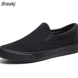 Shoes Men Loafers Cool Young Man Street Black Shoes Breathable Men Casual Shoes Flat Slip-on Plus Size