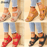 Summer Sandals Women Shoes Open Toe Sandals Ladies Comfy Sandals Woman Retro Casual Wedge Shoes Lightweight Chaussure