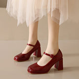 Heels Women 2023 Trend Chunky Heels Platform Lolita Mary Jane shoes Elegant Party Korean Shoes Dress beige yellow