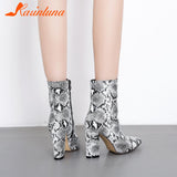 Pointed Toe Woman Ankle Boots 2023 Winter Fashion Cool Women Shoes With Metal Decoration Women Ankle Boots