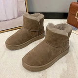 Snow Boots Fur Ladies Boots Tube Thickened Cotton Warm Fur Shoes Student Women Winter Short Boots Cotton shoes women