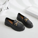 for Woman 2023 Low Heel Elegant Women's Summer Footwear Platform Black Loafers Comfortable Fashion Shoe Stylish Slip on