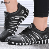 Women's Sneakers Sports Shoes Female Luxury Fashion Striped Lace Up Running Casual Shoes Women Autumn Comfortable Large Size