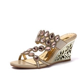 Heel Diamond Sandals Women 2024 Summer New Fishmouth Fashion Elegant Diamond Sandals High-Heeled Slippers Leather Women's