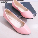 Women Candy Color Ballet Flats White Wedding Shoes Woman Flats Patent Leather Slip on Shoes Zapatos Mujer Ladies Boat