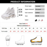 Wedge Heel Sneakers for Women 2023 New Breathable Chunky Platform Sports Shoes Woman Fashion Non Slip Thick Sole