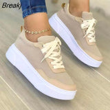 Casual Shoes Breathable 2022 Sneakers Women New Thick Bottom Fashion Mesh Sneakers Lacing Shoes Women Large Size