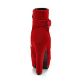 Large Sizes 33-43 Party Booties Woman Fashion High Heels Women's Shoes Sexy Add Fur Winter Ankle Boots female