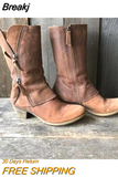 New Women's Boots Autumn and Winter European Style Mid-tube Boots Women's Cross-border Modern Boots Women's Plus Size