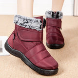 New Waterproof Snow Boots for Women Non Slip Bottom Faux Fur Ankle Boots Woman Couples Plus Size Thick Plush Winter