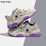 pink Platform Sneakers Women Running Sports Shoes Woman Designer Chunky Sneakers Casual Pu Leather Vulcanized Shoes