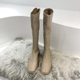 Boots And Velvet Boots 2024 New Knight Boots White Boots Online Celebrity Skinny Boots Online Celebrity