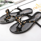 Women Flip Flops Slippers Slide Sandals Beach Soft Sole Flat Sandals Women Shoes Outdoor Slippers Bow Elegant Women