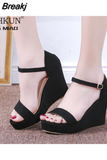 Women Shoes Platform Sandals Women Peep Toe High Wedges Heel Ankle Buckles Sandalia Espadrilles Female Sandals