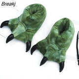 Warm Soft Indoor Floor Slippers Creative Animal Paw Slipper Unisex Funny Cartoon Dinosaur Claw Plush Slides for