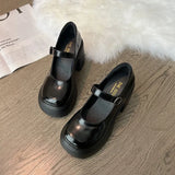 platform heels Gothic Punk Shoes Platforms Mary Jane Shoes Fashion Ladies Uniform Thick Heel Shoes College Lolita