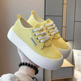 for Women 2023 Spring Women White Casual Shoes Breathable Flats Fashion Soft Lace-up Women Sneakers Zapatos De
