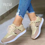Women Sneakers Casual Shoes Comfortable Mesh Lace-Up Ladies Sport Shoes Wedges Chunky Women's Vulcanized Shoes Females