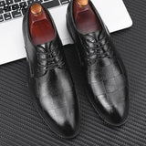Shoes Men 2023 Autumn Men Shoes Low-top Solid Wedding Shoes Color Fashion Oxford Pointed Office