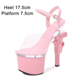 Women Shoes 2023 Luxury Brand Wedding Dress 2023 Bride Shoes Platform Sandals Super High Heels Transparent Heels Sexy