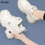 Increase Chunky Shoes Women Comfortable Platform Shoes Female Casual Vulcanized Shoes Fashion High Heel Woman
