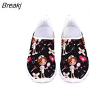 Cute Cartoon Nursing Doctor Printed Flats Shoes Women Casual Summer Slip on Sneakers Lightweight Nurse Ladies Shoe