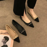 Shoes Shallow Mouth Pointed Toe 2023 Fashion Women's Casual Female Sneakers Soft Flats Mixed Colors Moccasins Summer
