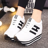 New Sports Shoes for Women Heightening Thick-soled Casual Spring Autumn Wedge Platform Shoes Fashion Female Chunky
