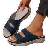 Breakj New Summer Thick-Soled Slippers Women's Shoes Thick Soles With Casual Slippers Outside Wearing Cold