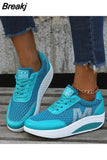 Casual Women Shoes Platform Flat Shoes Ladies Car Sewing Fitness Shoes New Fashion Healthy Wedge Sneakers Size
