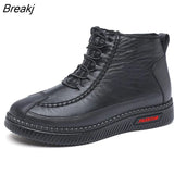 Women's Cotton Shoes with Velvet Padded Warm Cotton Boots, Mother's Shoes, Flat Heels and Casual Women's Cotton