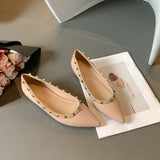 Breakj Tip Flat-Bottomed Fashion Single Shoes Women 2025 New Patent Leather Pedaled Flat Heel Boat