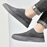 Leather men shoes Autumn Winter Men Shoes lace up Outdoor Casual Shoe Flat Shoe Breathable Non-slip Walking Shoes