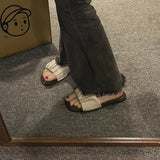 Flat Slippers In The Summer Of 2024 Women Wear Flip-Flops, Flat Heels, Pregnant Women's Comfortable And Fashionable Square-Toe