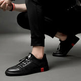 men genuine leather oxfords shoes luxury brand italian style male footwear shoes for men Breathable Flat Lace-Up Shoes big