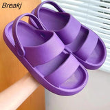 New Women Fashion Summer Platform Comfortable Slippers Outdoor Beach Flip Flops Soft Sole Slide Sports Casual