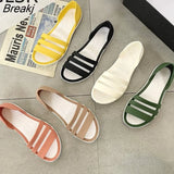 Women Summer Flat Sandals 2023 Open-Toed Slides Slippers Candy Color Casual Beach Outdoot Female Ladies Jelly