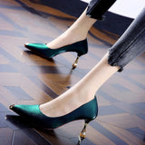 Classic Slip on Red Square Heel Shoes for Office Women Fashion Sweet Black Pointed Toe Party Pumps Salto Alto