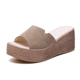 Sandals Women 2023 New Korean Fashion Wedge Shoes Ladies High Heels Thick Bottom Mules Summer Casual Female