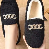Autumn Winter New Outdoor Home Indoor Wool Bag with Cotton Shoes Anti Slip Warm Lady Beans Shoes 36-40