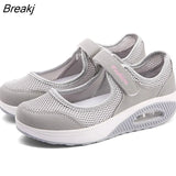 New Women's Light Fashion Breathable Mesh Wedge Heels Shoes Casual Shoes Mesh Outdoor Sports Running Designer