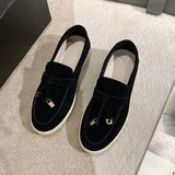Spring Women's Casual Shoes Autumn Women Suede Leather Slip on Flat Shoes Comfortable Loafers Women Moccasins Walking
