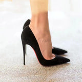 Sexy Women Pumps Spring/Autumn High heels Pointed Toe black Wedding Shoes Sexy High Heel shoes for Women